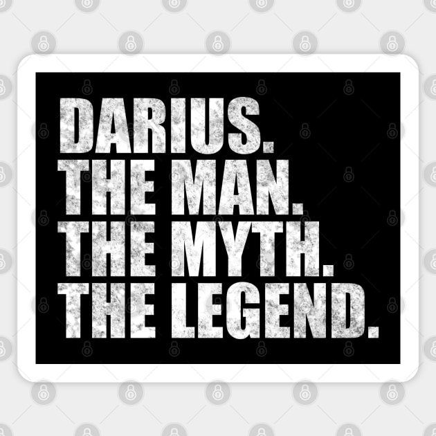 Darius Legend Darius Name Darius given name Sticker by TeeLogic